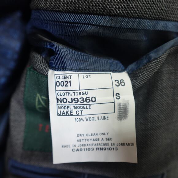 Ted Baker No Ordinary Joe London Gray Suit Jacket 36S & 30S Pants Set - Picture 3 of 16